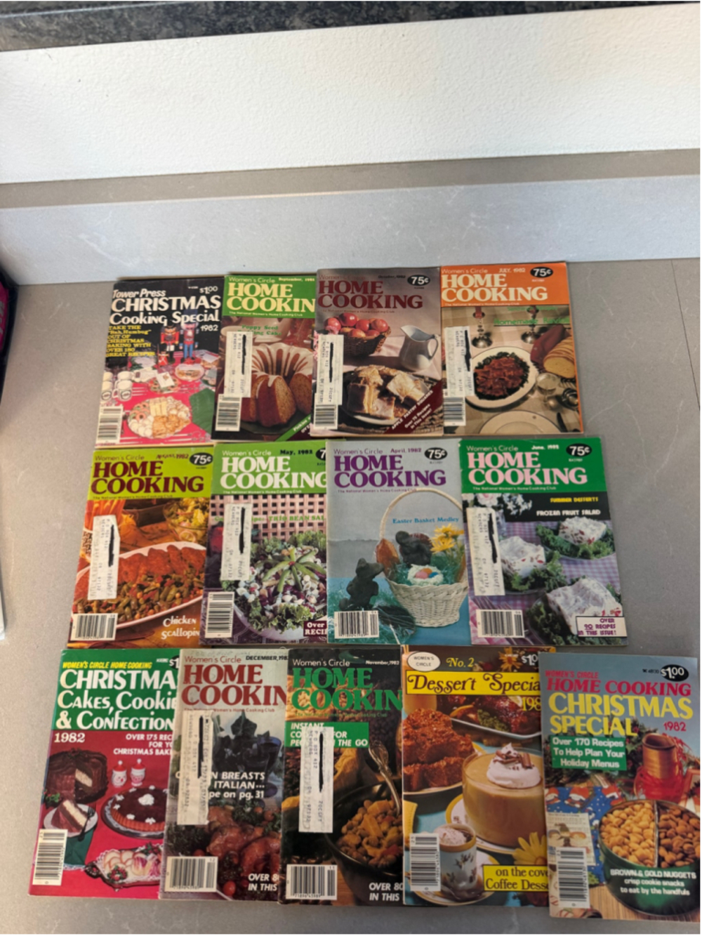 Vintage 1982 Women’s Circle Home Cooking Magazines Lot of 13 Christmas Recipes